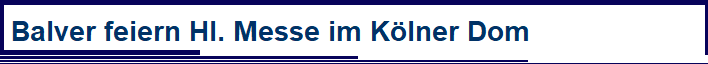 Balver feiern Hl. Messe im Klner Dom